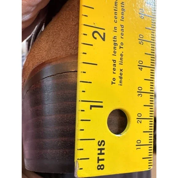 Steve Madden Womens Patzee Boot Size 7 Brown Suede Fringe Bootie Low Block Heel - Picture 14 of 14